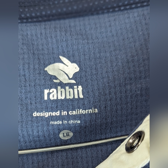 Rabbit Running Men's Large Blue Henley Thermal Long Sleeve Snap Front - Picture 6 of 9